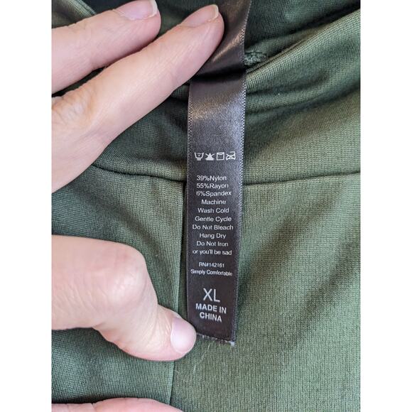 Luxe by Lularoe Women's Skinny Green Mid Rise Elastic Waist Legging Pant Size XL - Picture 4 of 5